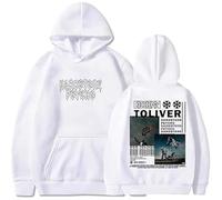 Don Toliver Hardstone Psycho 2025 Felpe Felpa con Cappuccio per Uomo Donna,Hip Hop Lunghe Sweatshirt,Bianca,XS