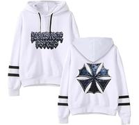Don Toliver Hardstone Psycho Felpe Felpa con Cappuccio per Uomo Donna,Hip Hop Lunghe Sweatshirt,Bianca,XL