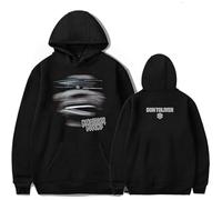 Don Toliver Hardstone Psycho Tour 2025 Felpe Felpa con Cappuccio per Uomo Donna,Hip Hop Lunghe Sweatshirt,Nero,XXL