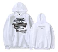Don Toliver Hardstone Psycho Tour 2025 Felpe Felpa con Cappuccio per Uomo Donna,Hip Hop Lunghe Sweatshirt,Bianca,XS