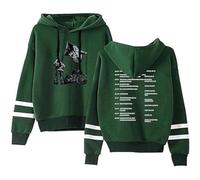Don Toliver Hardstone Psycho Tour Felpe Felpa con Cappuccio per Uomo Donna,Hip Hop Lunghe Sweatshirt,Verde,L