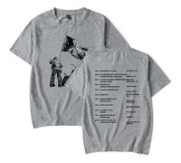 Don Toliver Merch Hardstone Psycho Tour Maglietta a Maniche Corte Unisex, T-Shirt Casual Manica Corta,Grigio,XS