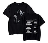 Don Toliver Merch Hardstone Psycho Tour Maglietta a Maniche Corte Unisex, T-Shirt Casual Manica Corta,Nero,XXS