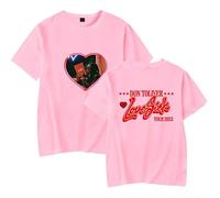 Don Toliver T-Shirt Love Sick Tour Unisex Casual Girocollo Manica Corta Moda Retro Classico Tee Stile Hiphop, rosa, M