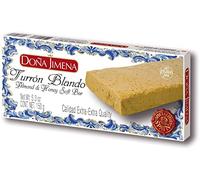 DOÑA JIMENA - Dolce alla Mandorla Morbido con Miele e Mandorle, Senza Glutine, Consistenza Cremosa, Dolce Natalizio, Ricetta Artigianale, Qualità Extra, Torrone tradizionale, 150 g
