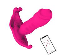 Dona Vibratori Giocattolo del sesso del vibratore del dildo di spinta per le donne APP Vibratore di stimolazione del clitoride del vibratore della farfalla delle donne a distanza per le coppie