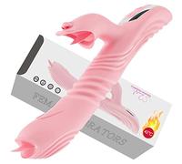 Dona Vibratori Sex Toys Per Donne Masturbazione femminile Telescopico rotante multi-velocità Riscaldamento Rabbit Vibratore Ricarica Prodotti per adulti Sex Shop