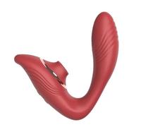 Dona Vibratori Vibratore 3 in 1 per le donne 10 Vibrazioni di frequenza Succhiare e schiaffeggiare Dildo Triplo stuzzicare Giocattolo del sesso Stimolazione del massaggiatore del punto G 18+