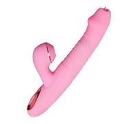 Dona Vibratori Vibratore del coniglio Stimolatore del clitoride Lingua che lecca il punto G Altalena telescopica Riscaldamento Dildo Vibratore Giocattoli del sesso per le donne
