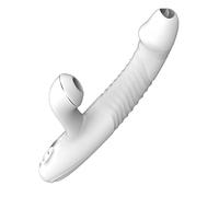 Dona Vibratori Vibratore del coniglio Stimolatore del clitoride Lingua che lecca il punto G Altalena telescopica Riscaldamento Dildo Vibratore Giocattoli del sesso per le donne