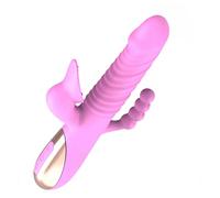 Dona Vibratori Vibratori Spinta Dildo Clitoride Capezzolo Pompino Stimolazione del clitoride del punto G Masturbazione femminile Giocattoli del sesso per le donne