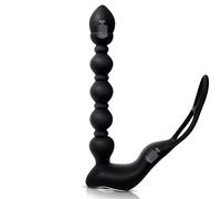 Dona Vibratori Wireless maschio massaggiatore prostatico vibratore anale plug anale silicone ano perline masturbazione giocattolo del sesso per gli uomini prodotto per adulti anello del rubinetto