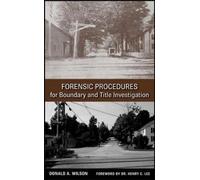 Donald A. Wilso Forensic Procedures for Boundary and Title In (Copertina rigida)