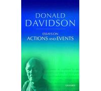 Donald Davidson Essays on Actions and Events (Copertina rigida)