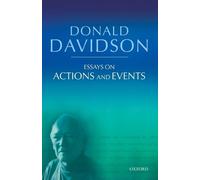 Donald Davidson Essays on Actions and Events (Tascabile)