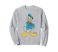 Donald Duck Angry Pose Felpa, Unisex per adulti, Grigio Melange, XL