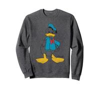 Donald Duck Angry Pose Felpa, Unisex per adulti, Grigio Scuro, L