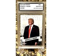 Donald J. Trump POTUS 2023 LEAF Leggenda Preziosa Gradata Gem MT-10 #15 COA