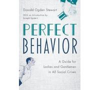 Donald Ogden Stewart Perfect Behavior (Libro di cartone)