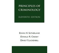 Donald R. Cressey David F. Luckenbill Edwin H. Su Principles of Cri (Tascabile)