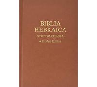 Donald R. Vance Biblia Hebraica Stuttgartensia: A Reader's Ed (Copertina rigida)