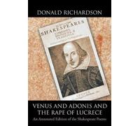 Donald Richardson Venus and Adonis and the Rape of Lucrece (Tascabile)