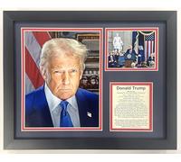 Donald Trump | America's 45th President | Cornice 30,5 x 38,1 cm doppia foto opaca (ritratto secondo termine)