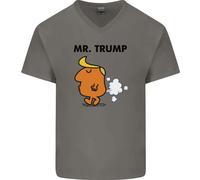 Donald Trump Flatulenza Divertente Maglietta In Cotone A V Per Uomo