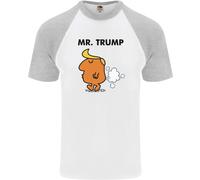 Donald Trump Flatulenza Divertente Maglietta S/S Da Baseball Per Uomo