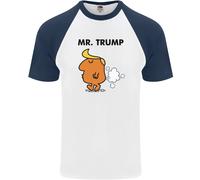 Donald Trump Flatulenza Divertente Maglietta S/S Da Baseball Per Uomo