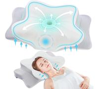 DONAMA Cuscino Cervicale Memory Foam Ergonomico 2 Altezze Rinfrescante | Cuscino