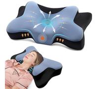 DONAMA cuscino cervicale per dormire, cuscino ergonomico cervicale per Dormitori Laterali, Supini e Proni con Federa Sfoderabile e Lavabile (Blu Nero, 66x37x13 cm)