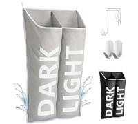 DONAQ Hanging Laundry Hamper Bag XL 40x22", Space Saving over the Door Storage Bags, Behind the Door Hampers for Dirty Clothes & Wall Mounted Basket for Bathroom, Organizer for Small Room Spaces RV