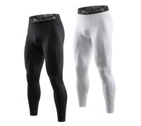 Donason Pantaloni a Compressione da Uomo Traspirante Running Leggins Uomo con Tasche, Lunghi e Traspiranti Asciugatura Rapida Sportivi Calzamaglia per Corsa Calcio Basket Allenamento Ciclismo Jogging