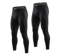 Donason Pantaloni a Compressione da Uomo Traspirante Running Leggins Uomo con Tasche, Lunghi e Traspiranti Asciugatura Rapida Sportivi Calzamaglia per Corsa Calcio Basket Allenamento Ciclismo Jogging