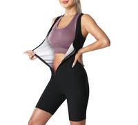 Donason Tuta da Sauna da Donna Dimagrante Body Shaper da Allenamento per Perdita di Peso, Tuta Sauna Sudore Snellente Sudorazione per Palestra Fitness Yoga Corsa