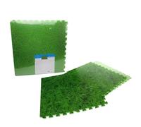 Donatif - Tappeto puzzle antitrauma prato finto - Tappeto pavimento gommato prato per palestra e garage - Gomma eva per allenamento e sottolavatrice, Verde prato