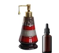 Donatore di sapone per bagni di distributore di sapne per le mani | Donatore di spone liquido Vintage | Porta ceramica riutilizzabile, rifornibile, contenitore decorativo per lozione, doccia, riscia