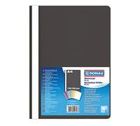 Donau 1702001PL-01 - Cartellina Portadocumenti in plastica A4, in Pellicola Ecologica PP 120/180 µm, con Copertina Trasparente, per Ufficio e Scuola, capacità: Circa 200 Fogli, 10 Pezzi, Colore: Nero