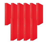 DONAU 3732001PL-04 raccoglitore ad anelli rosso | meccanismo a 2 anelli da 20 mm DIN A4 raccoglitore ad anelli in cartone/plastica | in cartone spesso 1,9 mm con ecologico PP 100µ | confezione da 10