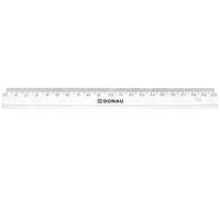 DONAU 7052001PL-00 - Righello in plastica/plastica resistente alla deformazione, estremamente resistente alla rottura, bordi smussati indeformabili, Lunghezza 20 cm, Trasparente