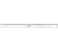 DONAU 7055001PL-00 - Righello in plastica/plastica resistente alla deformazione, estremamente resistente alla rottura, bordi smussati indeformabili, 50 cm, trasparente, per scuola, ufficio, casa
