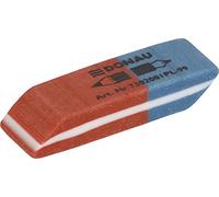 DONAU 7302001PL-99 - Gomma da cancellare, 80 pezzi, colore: blu/rosso/gomma per matite e penne, in gomma di alta qualità, utilizzabile su entrambi i lati, 40 x 14 x 8 mm