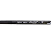 DONAU 7368001PL-01 - Pennarello D-OIL punta tonda, 2,2 mm, a base di olio, colore nero/carta impermeabile/pennarello per plastica, metallo, legno, vetro, scrittura su quasi ogni superficie