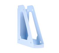 DONAU 7462101PL-10 - Portariviste dal design moderno, formato A4, colore: blu pastello, traforato, polipropilene, plastica, organizer da scrivania per riviste