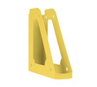 DONAU 7462101PL-11 - Portariviste dal design moderno, formato A4, colore: giallo pastello/traforato/PP/plastica/organizer da scrivania per riviste