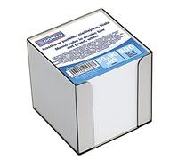 DONAU 7492001PL-09 - Scatola per foglietti a cubo ecologico, non incollato, in una scatola di plastica, circa 800 fogli, 90 x 90 x 85 mm, colore: Bianco