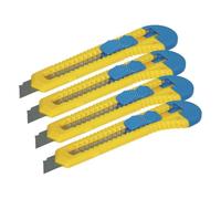 DONAU 7946001-99 taglierino di sicurezza standard/larghezza della lama: 18 mm Lunghezza della lama: 100 mm/taglierino di sicurezza coltello universale/lame in acciaio temprato/1 pezzo