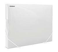 DONAU 8545002PL-00 - Scatola portadocumenti con tendicinghia angolare, in plastica/polipropilene, 700 μm, trasparente, per DIN A4, larghezza dorso 30 mm, ali laterali pieghevoli, per ufficio e scuola