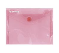 DONAU 8549001pl-04 tasche/Sammelmappe con bottone a pressione, PP, A6, 180μm, colore rosso